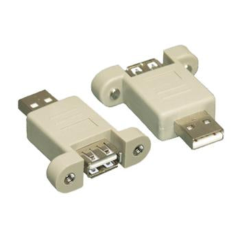 USB A Male to A Female Port Saver Adapter Panel Mount Type
