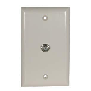 F Coupler Wall Plate White