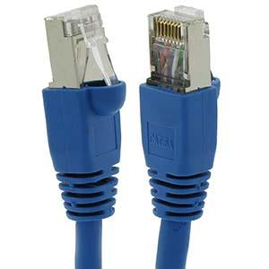10Ft Cat6A Shielded (SSTP) Snagless Network Ethernet Patch Cable Blue