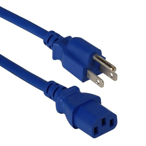 10Ft 18 AWG Universal Power Cord Cable Blue