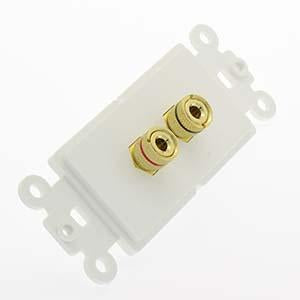 Banana Binding Post Decora Wall Plate White