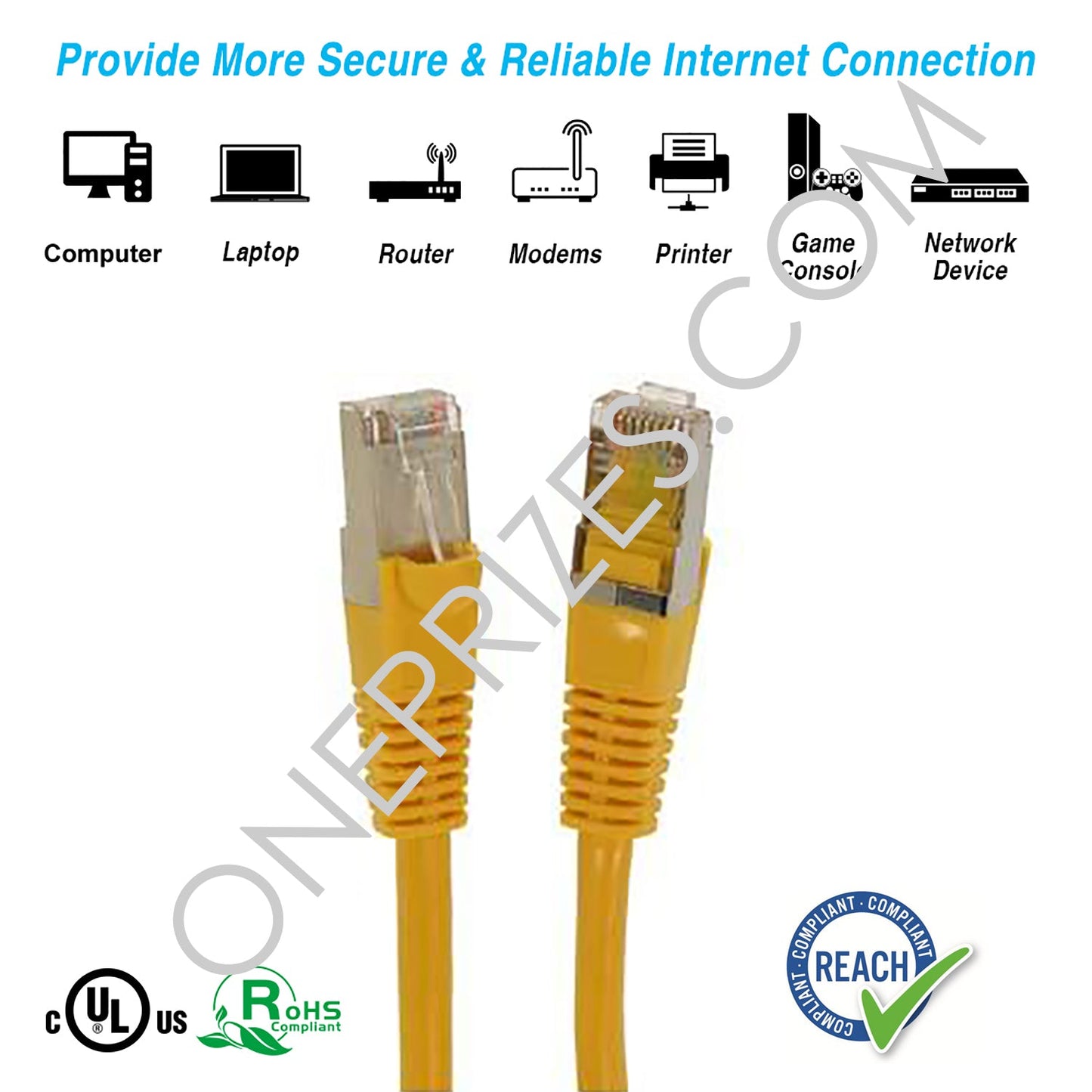 Cat5e Shielded (FTP) Ethernet Patch Cable Booted (50Ft to 200Ft)