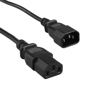 10Ft 16 AWG Computer Power Cord Extension Cable (IEC320 C13 to IEC320 C14)