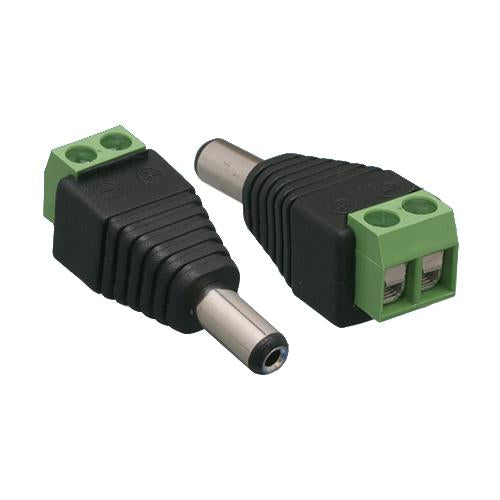 DC Plug Power Male 2.1 / 5.5mm to Terminal Block Adapter