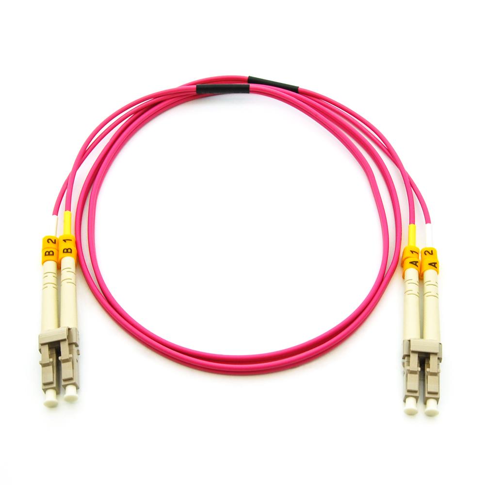 OM4 LC-LC 40/100G 50/125 Erika Violet MultiMode Duplex Fiber Patch Cable