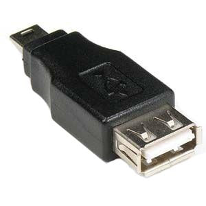 USB A-F/Mini B 5Pin-M Gender Changer