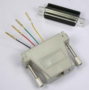 DB25 Female to RJ11 (4 wire) Modular Adapter, Ivory