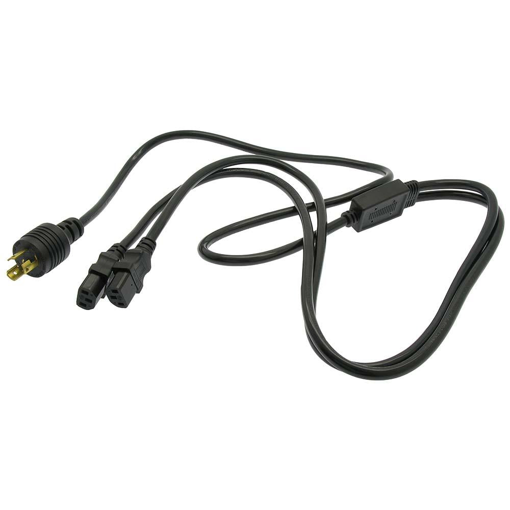 10Ft 14AWG NEMA L5-15P to 2x C13 Y Power Cord Splitter