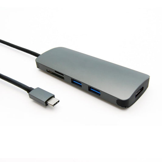 USB 3.1 Type-C to USB3.0x2+Micro SD+SD/MMC+HDMI+Type C charging