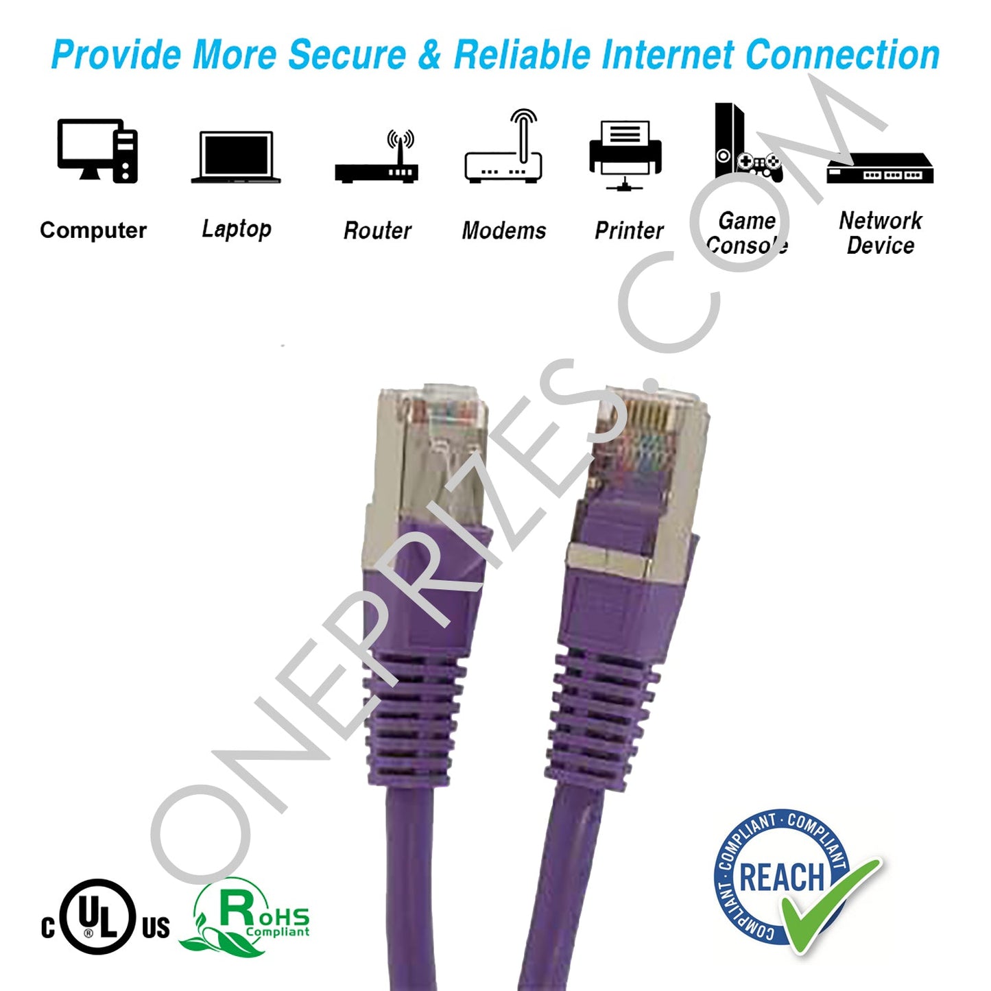 Cat5e Shielded (FTP) Ethernet Patch Cable Booted (50Ft to 200Ft)