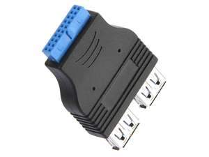 2-Port USB 3.0 Header Adapter 20-Pin