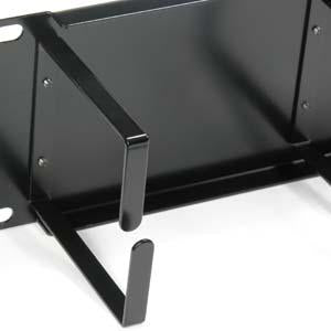 2U Cable Management 3.5"x19", Metal Ring