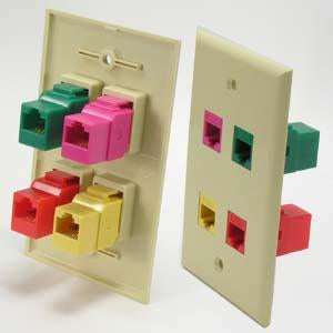 Cat.5E Inline Coupler w/Keystone Latch Orange