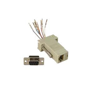 DB9 Female to RJ45 Modular Adapter Ivory