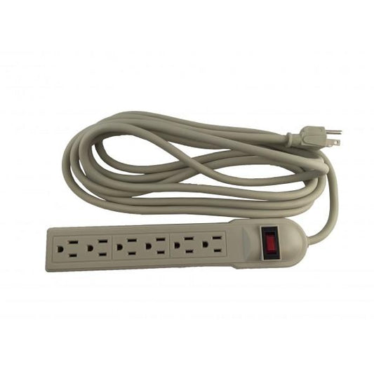 12Ft 6-Outlet Surge Protector 14AWG/3, 15A, 450J