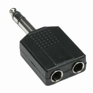 1/4 inch Stereo Plug to Dual 1/4" Stereo Jack
