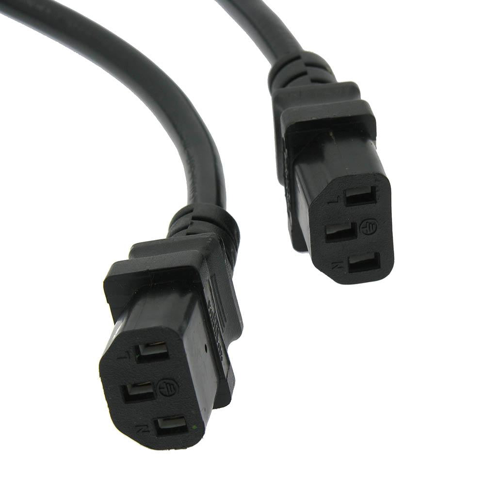 1.5Ft Y Power Cord 5-15P to C-13 Black SJT 18/3