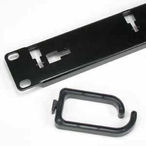 1U Cable Management 1.75"x19", Plastic Ring