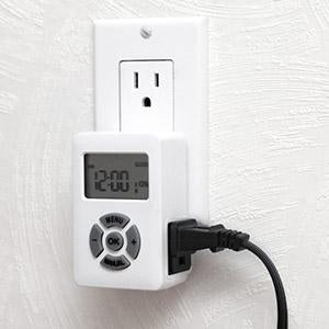 Weekly Digital Timer AM/PM Display Single 3-Prong Outlet