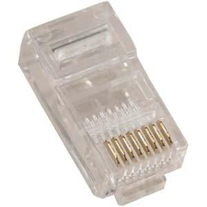 RJ45 (8P8C) Plug for Stranded Flat Wire 100pk