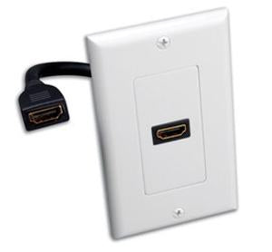 Single HDMI Wall Plate Pigtail