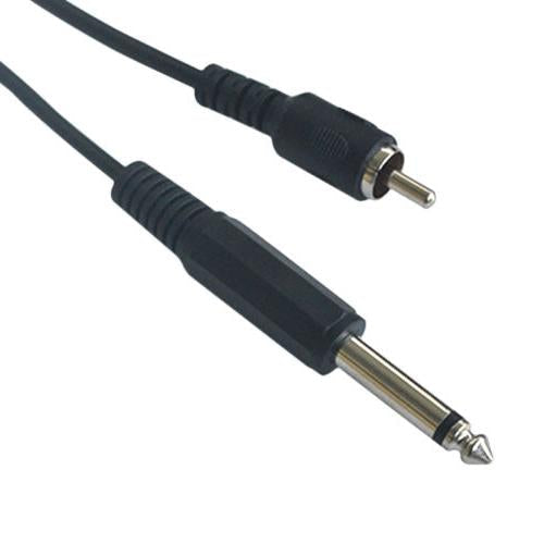 10Ft 1/4" Mono Plug/RCA Male Cable