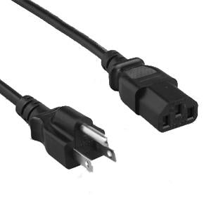 6Ft 18 AWG Universal Power Cord Cable