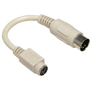 6 inch DIN5-M to Mini DIN6-F Keyboard Adapter