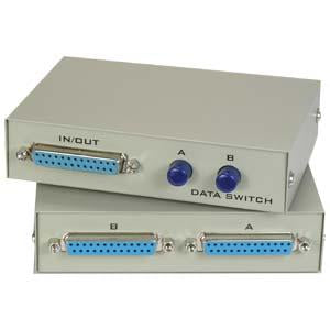 2-Way DB25 Female AB Straight Thru Switch Box