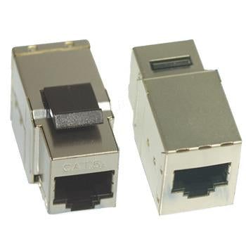 CAT6A Full-Shielded Inline Coupler Keystone Jack