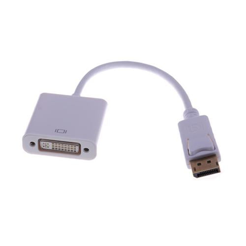 Display Port Male to DVI Female Adapter Cable White
