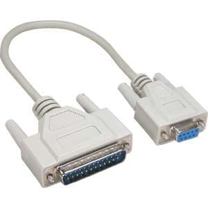 10Ft DB9-F/DB25-M AT Serial Modem Cable