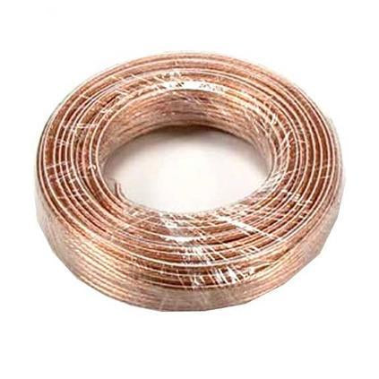 100Ft 16AWG/2 Polarized Speaker Wire Coil CCA Clear Jacket