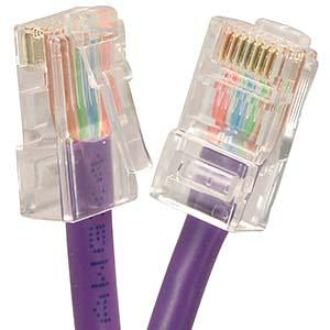 4Ft Cat5E Unshielded Ethernet Network Cable Non Booted Purple
