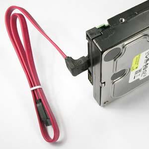 20" Straight/Right Angle (down) SATA150 Cable