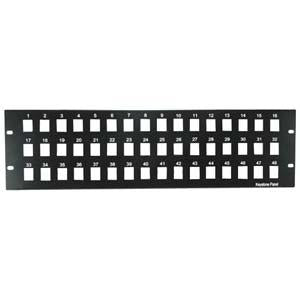 3U 19" 48port Blank Panel for Keystone Jack