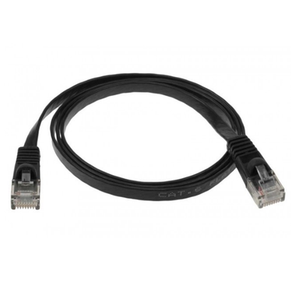 3Ft Cat6 Flat Ethernet Network Patch Cable Black