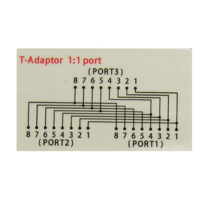 10/100 BaseT 1P/2J 07 Wiring Splitter, Pigtail Type