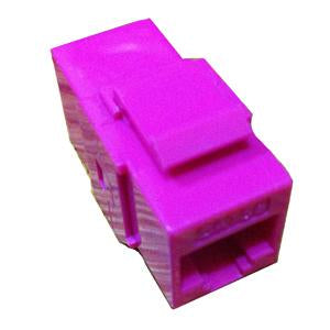 Cat.5E Inline Coupler w/Keystone Latch Pink
