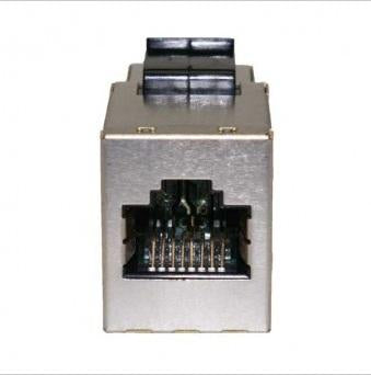 CAT6A Full-Shielded Inline Coupler Keystone Jack