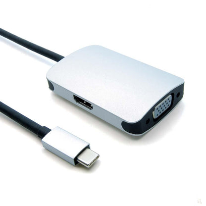USB Type C Male to VGA Female with HDMI Female Adapter