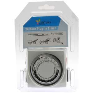 Mechanical Timer 24Hour 3-Prong Dual Outlet ON/OFF Switch