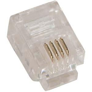 RJ11 (6P4C) Plug for Solid Round Wire 100pk
