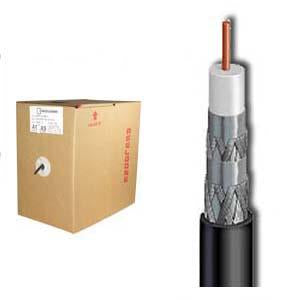 500Ft RG6 CMR CCS Quad Shield Coax Cable Black CMR