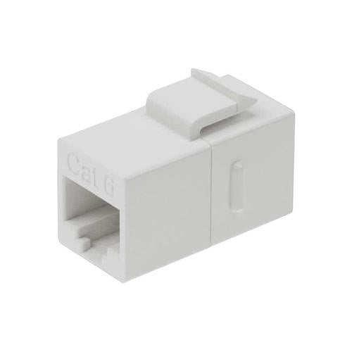 Cat.6 Inline Coupler w/Keystone Latch White