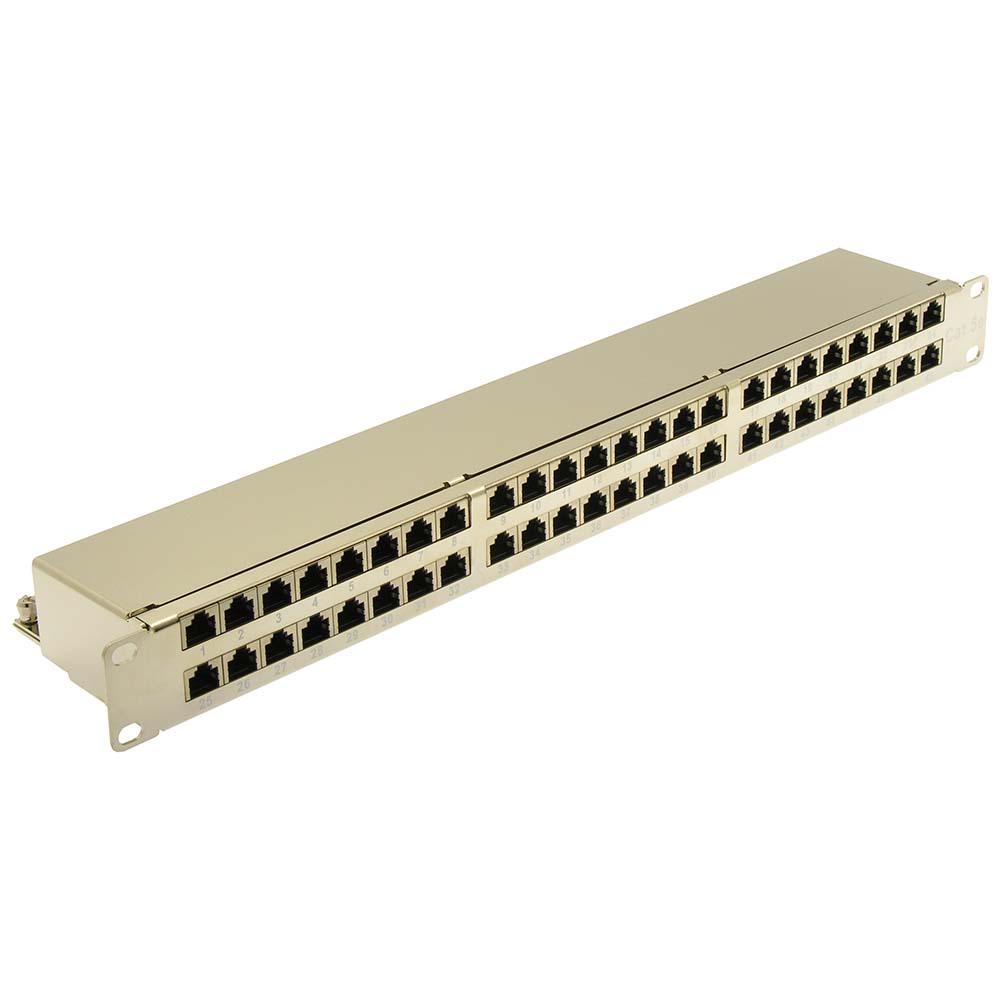 Cat.5E 1U 48Port Shielded Patch Panel