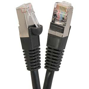 15Ft Cat6 Shielded (SSTP) Ethernet Network Cable Booted Black