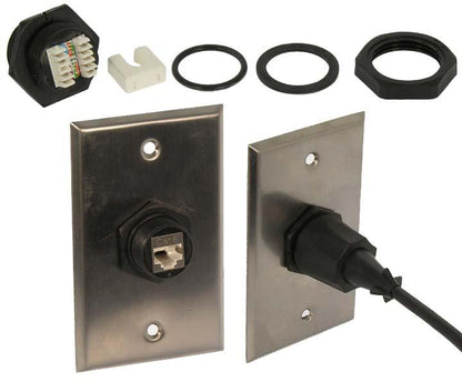 Cat.6 RJ45 Shielded Industrial Panel Mount Keystone Jack