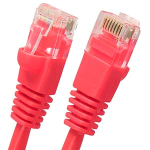 Cat5e Crossover Ethernet Patch Cable Red Booted