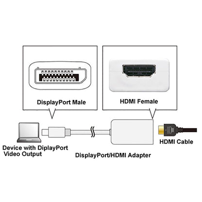 Display Port Male to HDMI Female Adapter